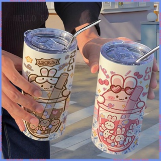 [Animation Peripheral 🥤Limited Cup] กระติกน้ําร้อน สเตนเลส ลายการ์ตูนน่ารัก แบบพกพา พร้อมหลอดดูด คุณภาพสูง สําหรับผู้ชาย และผู้หญิง