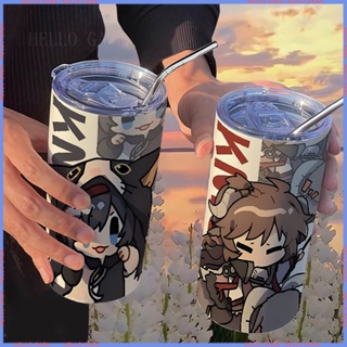 [Anime 🥤Limited 🥤Water Cup] กระติกน้ําร้อน สเตนเลส ลาย Tomorrows Ark พร้อมหลอดดูด แบบพกพา คุณภาพสูง สําหรับผู้หญิง