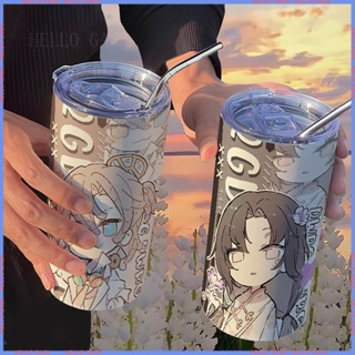 [Anime 🥤Limited 🥤Water Cup] กระติกน้ําร้อน สเตนเลส ลายการ์ตูน แบบพกพา พร้อมหลอดดูด คุณภาพสูง สําหรับผู้หญิง