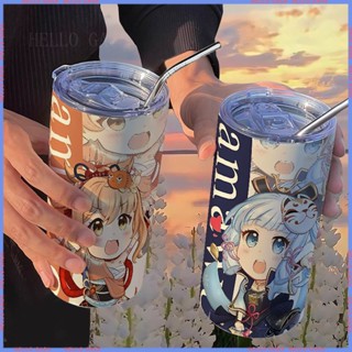 [Anime 🥤Limited 🥤Water Cup] Yuanshen Suzumiya Aya Q Version กระติกน้ําร้อนสเตนเลส พร้อมหลอดดูด แบบพกพา คุณภาพสูง สําหรับผู้หญิง