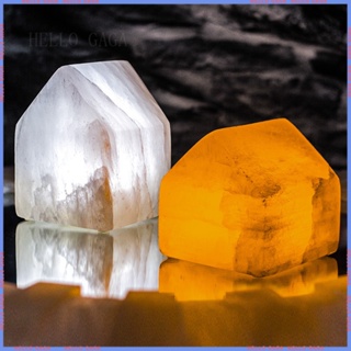 Natural plaster🔮Selenite [Healing Energy Series] โคมไฟตั้งโต๊ะ led พลาสเตอร์เซนเซอร์ ชาร์จได้ ขนาดเล็ก สําหรับห้องนอน ข้างเตียง