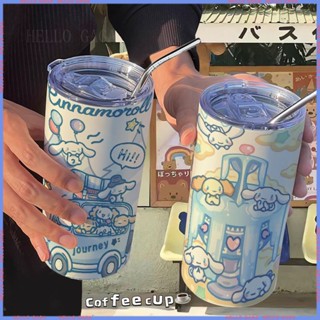 🥤สินค้าแอนิเมชั่น Limited Water Cup🥤Sanrio Cinnamon Dog กระติกน้ําร้อนสเตนเลส แบบพกพา คุณภาพสูง สําหรับออฟฟิศ