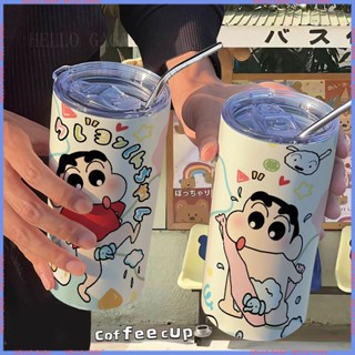 🥤Animation Peripheral Limited Water Cup🥤 กระติกน้ําร้อน สเตนเลส ลายการ์ตูนชินจัง แบบพกพา สําหรับออฟฟิศ