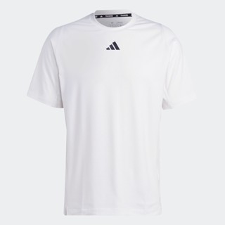 adidas เทรนนิง เสื้อยืดเทรนนิง Train Icons 3 Bar Logo ผู้ชาย สีขาว IC5491