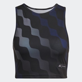 adidas เทรนนิง เสื้อกล้ามพิมพ์ลาย adidas x Marimekko Train Icons ผู้หญิง สีดำ HH8734