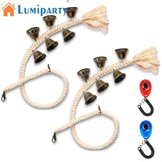 Lumiparty กระดิ่งประตู แบบผ้าทอมือ สําหรับฝึกสัตว์เลี้ยง สุนัข