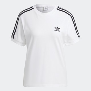 adidas ไลฟ์สไตล์ เสื้อยืด Adicolor Classics 3-Stripes ผู้หญิง สีขาว IB7410