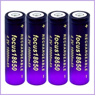 แบตเตอรี่ลิเธียม 18650 4.2V 10000mAh ชาร์จในตัว ความจุสูง สําหรับพัดลมตั้งโต๊ะ goth