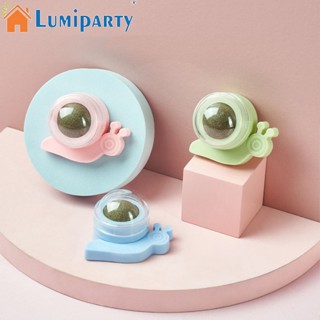 Lumiparty ลูกบอลหอยทาก หมุนได้ ของเล่นทําความสะอาดฟัน สําหรับแมว