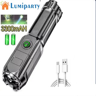 Lumiparty ไฟฉายซีนอน ขนาดเล็ก ซูมได้ 3 โหมด สว่างมาก ชาร์จ Usb สําหรับกลางแจ้ง