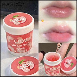 Ciov Jelly Peach Lip Balm Lip Care Lip Hydration Pink Lip Repair บำรุงป้องกัน Lovely Sweet ลิปสติก Base Makeup Lip Tint -eelhoe