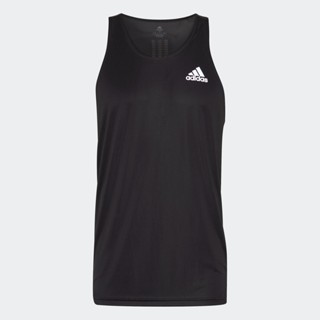 adidas วิ่ง เสื้อกล้าม Own the Run ผู้ชาย สีดำ HB7457