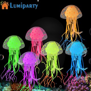 Lumiparty แมงกะพรุนปลอม ซิลิโคน เรืองแสง สําหรับตกแต่งตู้ปลา