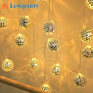 Lumiparty สายไฟหิ่งห้อย Led ทรงกลม สะท้อนแสง สําหรับตกแต่งเวที บาร์ งานแต่งงาน ปาร์ตี้ปีใหม่ คริสต์มาส