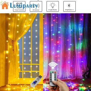 Lumiparty สายไฟหิ่งห้อย Led 300 ดวง 8 โหมด กันน้ํา Ip64 (3 เมตร X 3 เมตร) สําหรับตกแต่งปาร์ตี้