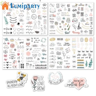 Lumiparty สติกเกอร์ ลายสีน้ํา 230 รูปแบบ สไตล์วินเทจ สําหรับตกแต่งสมุดภาพ อัลบั้มรูปภาพ วารสาร 4 ชิ้น