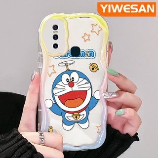 เคสโทรศัพท์มือถือ ซิลิโคนนุ่ม ใส กันกระแทก ลายการ์ตูนโดราเอมอนน่ารัก สําหรับ VIVO S7 V20 Pro V15 Pro