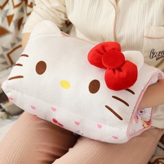 2-in -1 Sanrio ตุ๊กตาของเล่น และอุปกรณ์เสริม HelloKitty Nap หมอน Mymelody ตุ๊กตาของเล่น Kuromi สํานักงาน หมอน Cinnamoroll สํานักงาน มืออุ่น