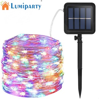 Lumiparty สายไฟหิ่งห้อย LED 0.6W พลังงานแสงอาทิตย์ 1.2v 150mAh 8 โหมด สําหรับในร่ม