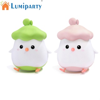 Lumiparty โคมไฟกลางคืน ซิลิโคน รูปไก่ หรี่แสงได้ ถนอมสายตา ชาร์จ USB ของขวัญวันเกิด คริสต์มาส สําหรับเด็ก