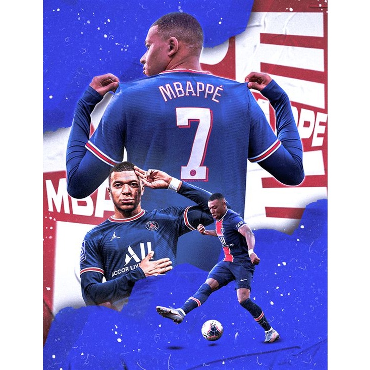[มีจําหน่าย] โปสเตอร์ Mbappe, สติ๊กเกอร์ติดผนัง Mbappe สวยงาม, โปสเตอร์ฟุตบอลแบบกาว - ล่าสุด