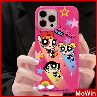 Mowin - เข้ากันได้สำหรับ เคสไอโฟน เคสไอโฟน11 เคส iphone 11 กุหลาบสีแดงเคลือบเงา tpu ซอฟท์กันกระแทกกล้องป้องกันน่ารักสาวการ์ตูนเข้ากันได้กับ iphone 13 pro max 12 pro max 11 xr xs max 7plus 8plus