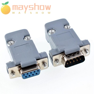 Mayshow ปลั๊กเชื่อมต่อ DB9 D-sub RS232 Serial 9 Pin แจ็คซ็อกเก็ต ปลั๊ก COM ถอดได้ พร้อมเปลือกพลาสติก 485 COM พอร์ต DB9