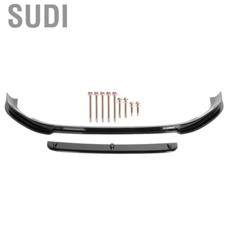 Sudi ABS Plastic Glossy Black for RevoZport Style Double Lip Front Spoiler Splitter Fit Volkswagen Golf  MK7 R/R-line 2013-2016