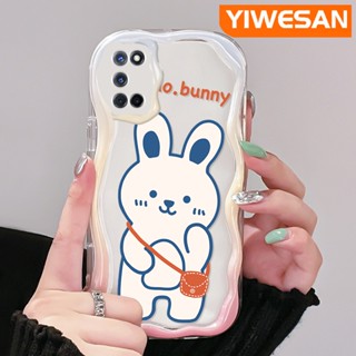 เคสโทรศัพท์มือถือ ซิลิโคนใส กันกระแทก ลายการ์ตูนกระต่ายน้อยน่ารัก สีขาว สําหรับ OPPO A52 A92 A72 4G