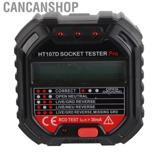 Cancanshop Tester HT107D LCD Digital Display Socket Outlet Mains Fault Check