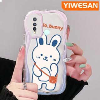 เคสโทรศัพท์มือถือ ซิลิโคนใส กันกระแทก ลายการ์ตูนกระต่ายน้อยน่ารัก สีขาว สําหรับ VIVO Y19 Y5s