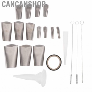 Cancanshop 20pcs Caulk Nozzle Stainless Steel Caulking Finisher Rustproof Assorted Sizes Set for Kitchen Bathroom Window