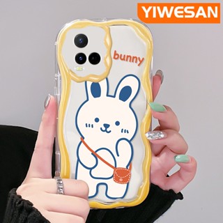 เคสโทรศัพท์มือถือ ซิลิโคนใส กันกระแทก ลายการ์ตูนกระต่ายน้อยน่ารัก สีขาว สําหรับ VIVO Y21 2021 Y21G Y33s Y21s Y21e Y21a Y21t T1x 4G