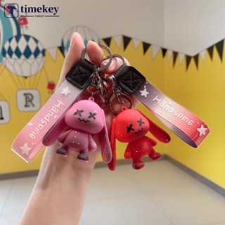 Timekey พวงกุญแจ จี้ตุ๊กตาการ์ตูนกระต่ายน่ารัก เหมาะกับของขวัญวันเกิด สําหรับเด็กผู้หญิง และผู้ชาย L7O4