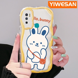 เคสโทรศัพท์มือถือ ซิลิโคนใส กันกระแทก ลายการ์ตูนกระต่าย สีขาว สําหรับ Infinix Hot 9 Pro Hot 9 Play Hot 12 Play