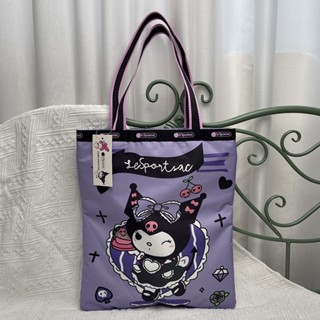 Luxbao กระเป๋าถือ กระเป๋าสะพายไหล่ ทรงโท้ท น้ําหนักเบา จุของได้เยอะ ลาย Kuromi Co-Branded สําหรับสตรี 2339