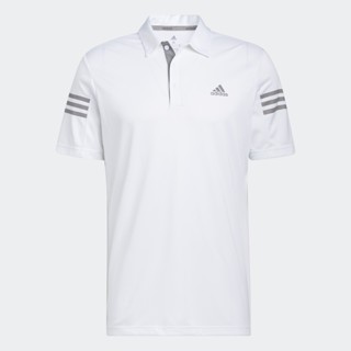 adidas กอล์ฟ เสื้อโปโล 3-Stripes ผู้ชาย สีขาว HC5352