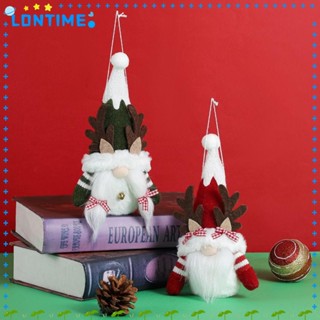 Lontime ตุ๊กตามนุษย์แคระ สีแดง สีเขียว สําหรับแขวนตกแต่งต้นคริสต์มาส