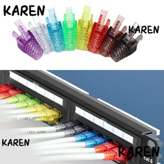 Karen RJ45 CAT6 ปลอกหุ้มสายแลน อีเธอร์เน็ต ป้องกัน หลากสี ทนทาน สําหรับแมว 5 CAT6 CAT6