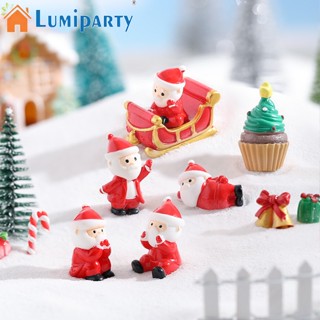 Lumiparty ฟิกเกอร์เรซิ่น รูปซานตาคลอสน่ารัก ของขวัญ สําหรับตกแต่งตู้ปลา