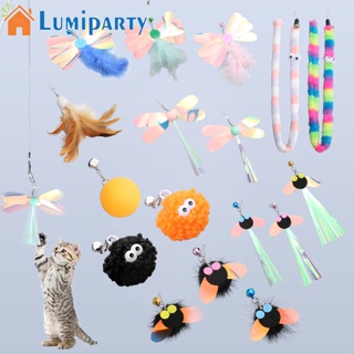 Lumiparty ก้านไม้ขนนก หลายแบบ แบบเปลี่ยน สําหรับสัตว์เลี้ยง แมว Diy