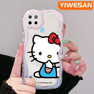 เคสโทรศัพท์มือถือใส แบบนิ่ม ลายการ์ตูนคิตตี้ กันกระแทก สําหรับ Realme C21Y C25Y