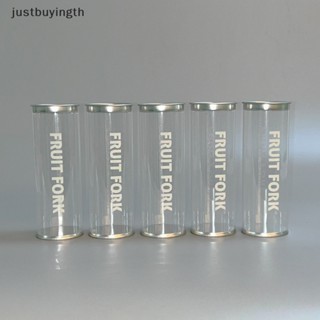 [JBTH] กล่องพลาสติกใส ทรงกระบอก สําหรับใส่ผลไม้ ส้อม สําหรับเด็ก [JB]