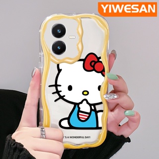 เคสโทรศัพท์มือถือใส แบบนิ่ม ลายการ์ตูนคิตตี้ กันกระแทก สําหรับ VIVO Y22 Y22s