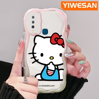 เคสโทรศัพท์มือถือแบบนิ่ม ใส กันกระแทก ลายการ์ตูนคิตตี้น่ารัก สําหรับ VIVO Y12 Y15 Y17 Y12i Y3 Y3s 2020