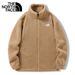 เสื้อโค้ทแจ็กเก็ต ผ้าฝ้าย ปักลายโลโก้ The North Face แฟชั่นฤดูหนาว สําหรับคู่รัก