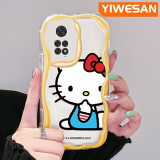 เคสโทรศัพท์มือถือใส แบบนิ่ม ลายการ์ตูนคิตตี้ กันกระแทก สําหรับ Xiaomi MI Redmi Note 11 11s Poco M4 Pro 4G