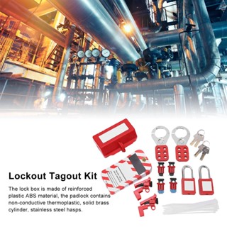  Intelligent Security ชุดล็อคเอาท์เบรกเกอร์ไฟฟ้าชุดแท็กเอาท์กุญแจความปลอดภัยแท็ก Loto ชุดแฮชสำหรับสารเคมีอุตสาหกรรม