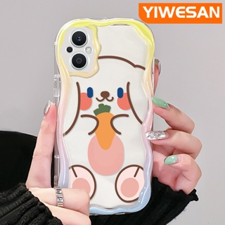 เคสโทรศัพท์มือถือแบบนิ่ม ใส กันกระแทก ลายการ์ตูนกระต่ายหน้ายิ้มน่ารัก สําหรับ OPPO Reno 7Z 5G Reno 8Z Reno7 Lite Reno8 Lite F21 Pro 5G F21s Pro 5G