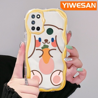 เคสโทรศัพท์มือถือแบบนิ่ม ใส กันกระแทก ลายการ์ตูนกระต่ายหน้ายิ้มน่ารัก สําหรับ Realme 7 Pro 7i C17 Narzo 20 Pro